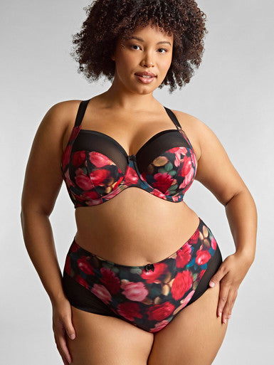 Sculptresse Bliss Deep Brief Rose Print