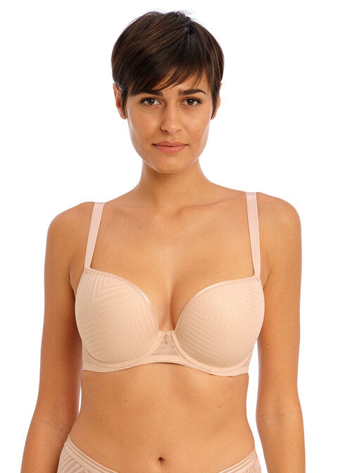 Freya Tailored Uw Moulded Plunge T-shirt Bra Natural Beige
