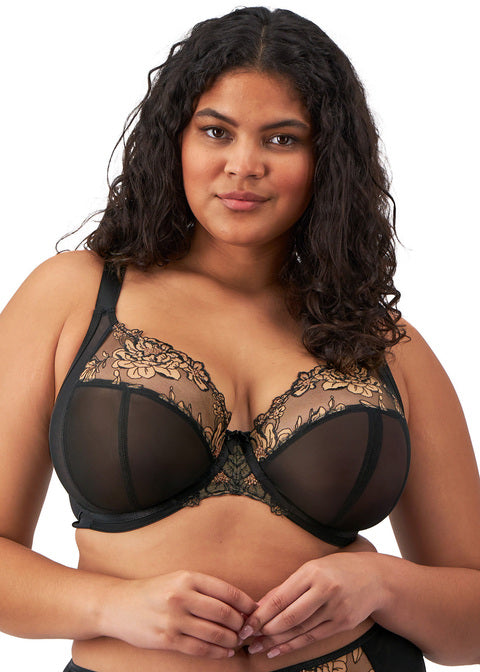 Elomi Teagan Uw Plunge Bra Black / Almond