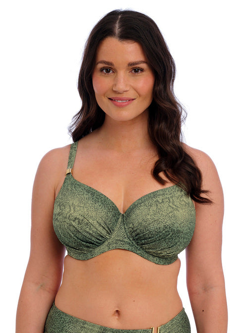 Fantasie Maya Bay Uw Gathered Full Cup Bikini Top Peridot