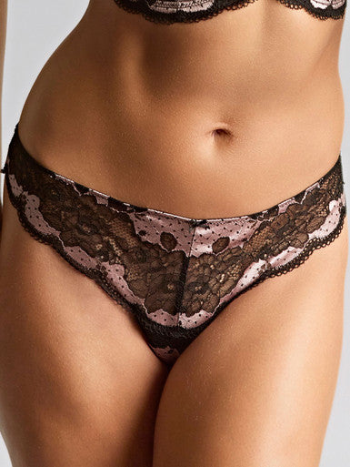 Panache Clara Thong Black/Pink
