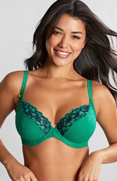Panache Envy Plunge Bra Emerald Leopard