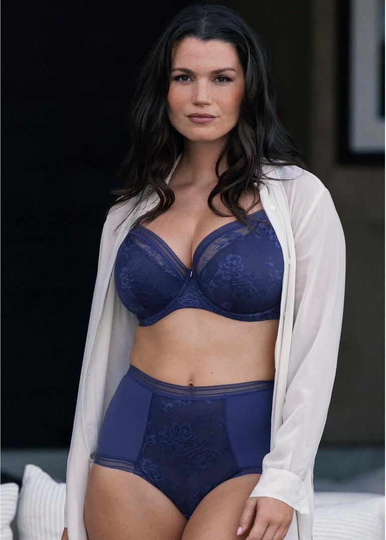Fantasie Fusion Lace Uw Full Cup Side Support Bra French Navy