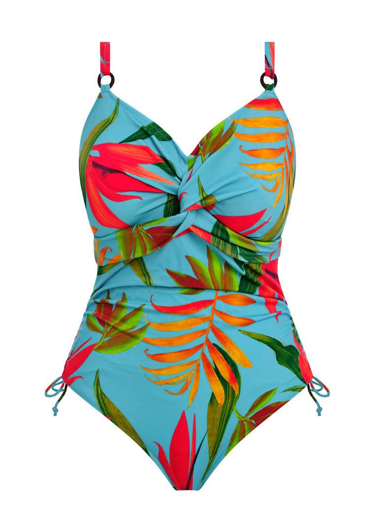 Fantasie Pichola Uw Twist Front Swimsuit With Adjustable Leg Aqua