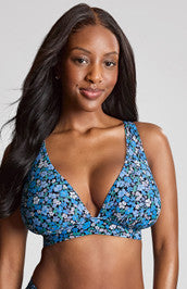 Panache Kara Non Wired Plunge Bikini Top Posy Print