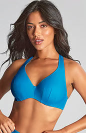 Panache Jennifer Plunge Bikini Top Aurora Blue