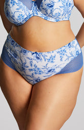 Sculptresse Bliss Deep Brief Blue Floral