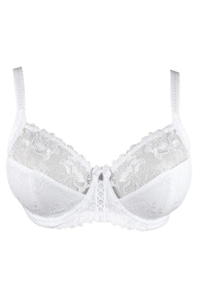 Pour Moi Sofia Lace Embroidered Side Support Bra White