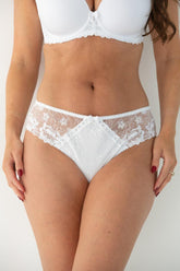 Pour Moi Sofia Embroidered Lace Bikini Brief White