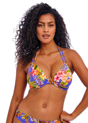 Freya Tiger Valley Uw Halter Bikini Top Ultramarine