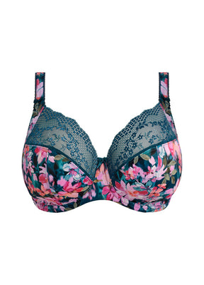 Elomi Lucie Uw Plunge Bra Stretch Teal Floral