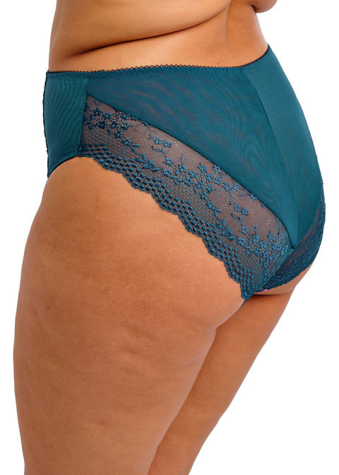 Elomi Lucie High Leg Brief Teal Floral