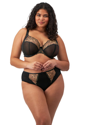 Elomi Teagan Uw Plunge Bra Black / Almond
