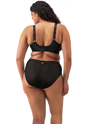 Elomi Teagan High Leg Brief Black / Almond