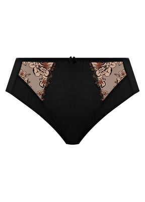 Elomi Teagan High Leg Brief Black / Almond