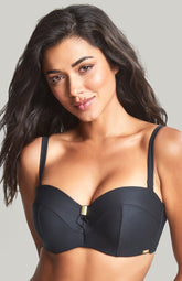 Panache Marianna Bandeau Bikini Top Black