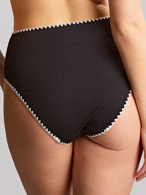 Panache Jennifer High Waist Bikini Brief Aurora Black/White