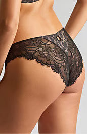 Panache Cherie Brazilian Brief Black Animal