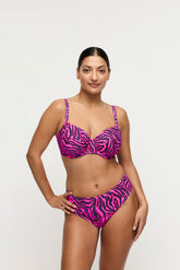 Prima Donna Malabo Underwired Bikini Top Hot Pink Zebra