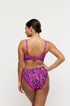 Prima Donna Malabo Underwired Bikini Top Hot Pink Zebra